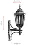 Opviq Lámpara de Pared Exterior BAP-68188-BKR Marrón